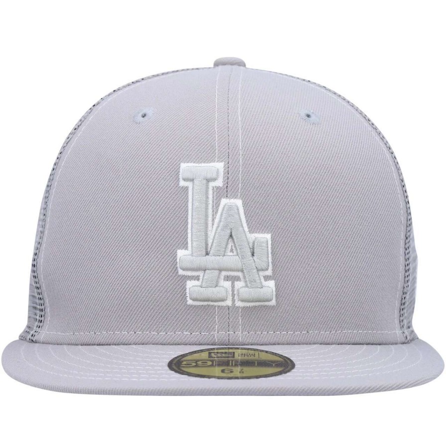 Los Angeles Dodgers Caps * | Men'S Los Angeles Dodgers New Era Gray 2023 On-Field Batting Practice 59Fifty Fitted Hat