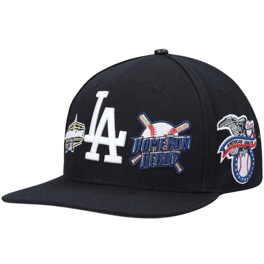 Los Angeles Dodgers Caps * | Men'S Los Angeles Dodgers Pro Standard Black All-Star Multi Hit Wool Snapback Hat