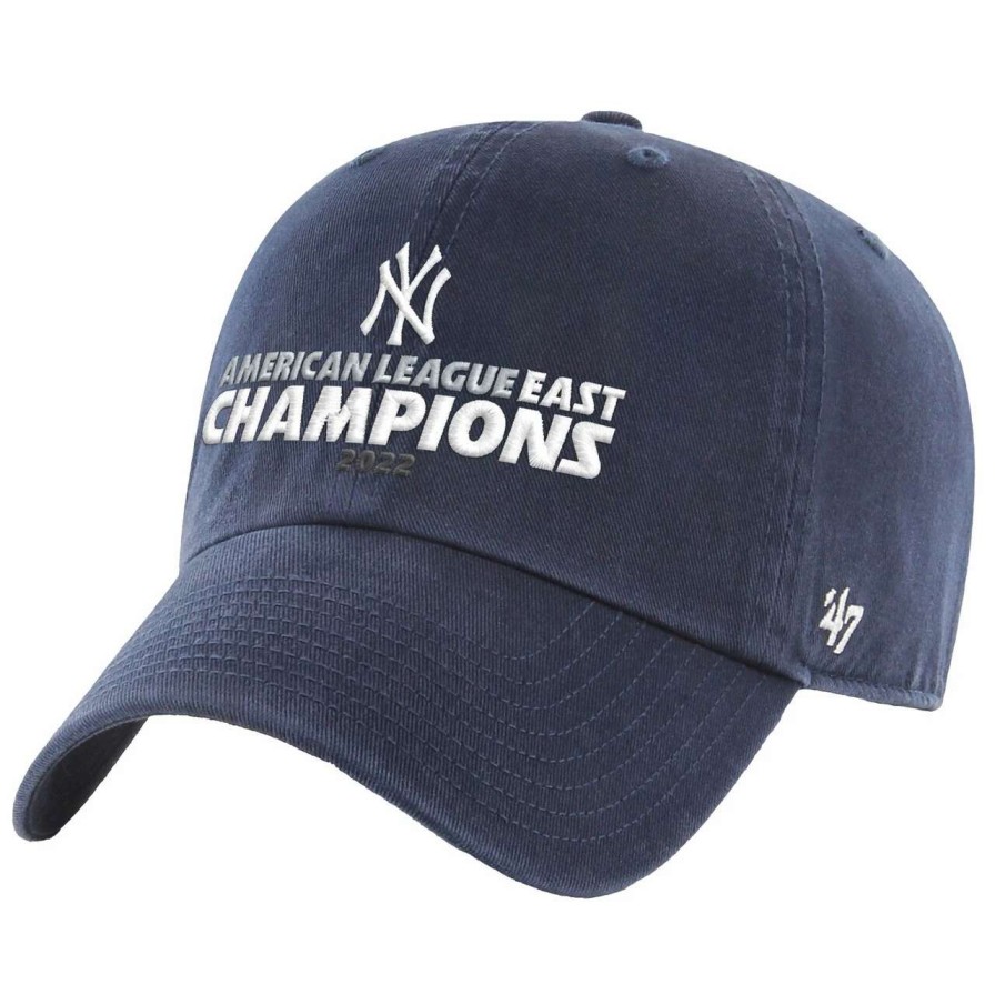 New York Yankees Caps * | Men'S New York Yankees '47 Navy 2022 Al East Division Champions Clean Up Adjustable Hat