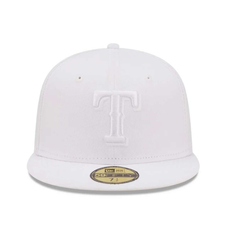 Texas Rangers Caps * | Men'S Texas Rangers New Era White On White 59Fifty Fitted Hat