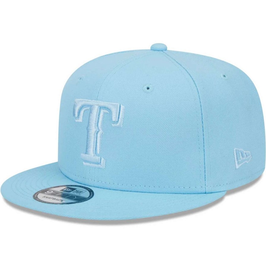 Texas Rangers Caps * | Men'S Texas Rangers New Era Light Blue Spring Color Basic 9Fifty Snapback Hat