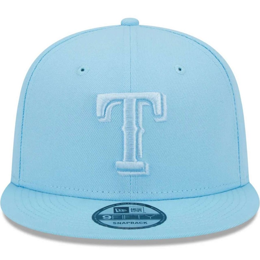 Texas Rangers Caps * | Men'S Texas Rangers New Era Light Blue Spring Color Basic 9Fifty Snapback Hat