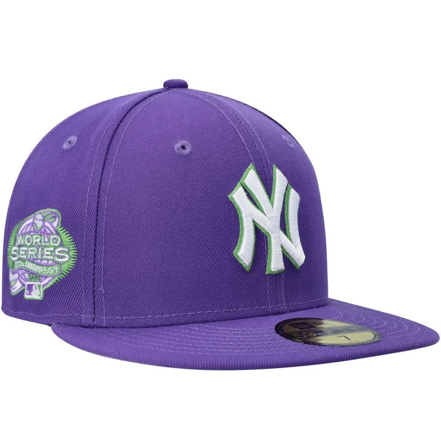 New York Yankees Caps * | Men'S New York Yankees New Era Purple Lime Side Patch 59Fifty Fitted Hat