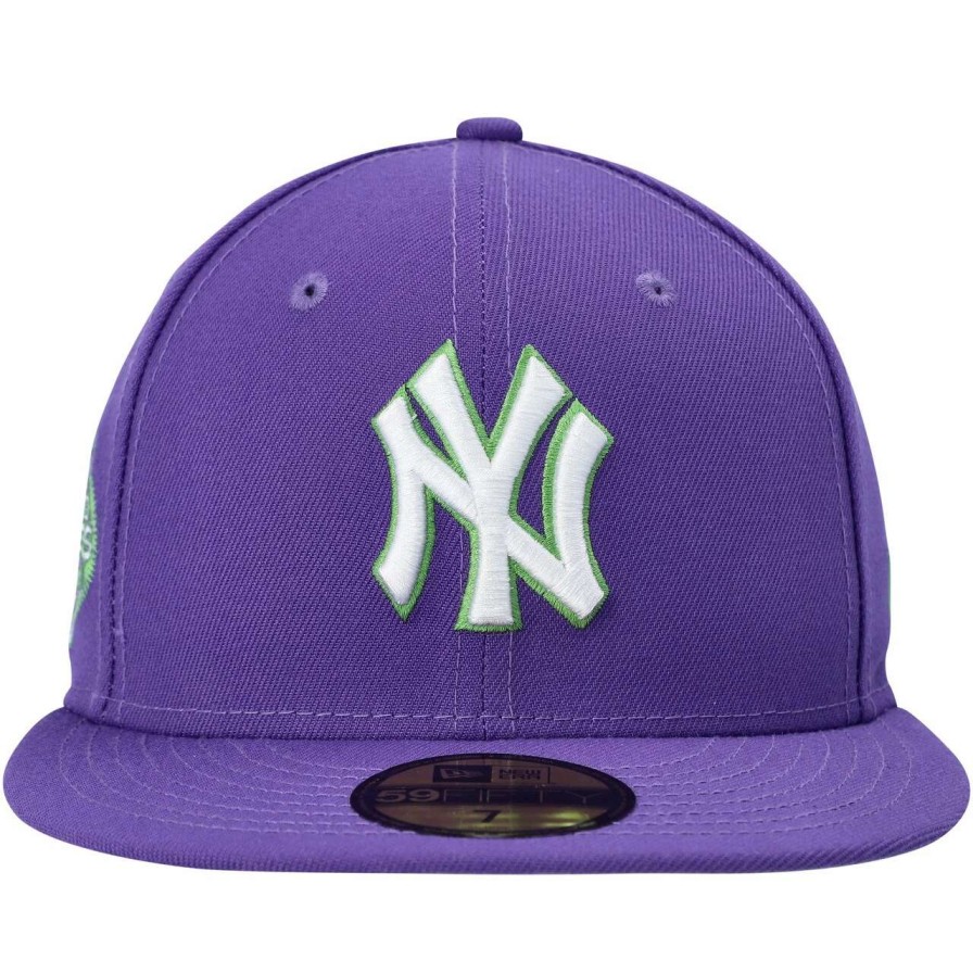 New York Yankees Caps * | Men'S New York Yankees New Era Purple Lime Side Patch 59Fifty Fitted Hat