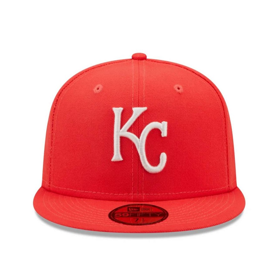 Kansas City Royals Caps * | Men'S Kansas City Royals New Era Red Lava Highlighter Logo 59Fifty Fitted Hat