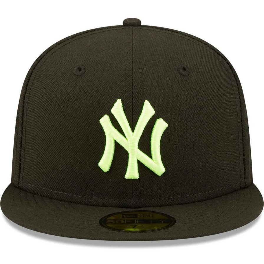 New York Yankees Caps * | Men'S New York Yankees New Era Black Summer Pop 1996 World Series 59Fifty Snake Undervisor Fitted Hat