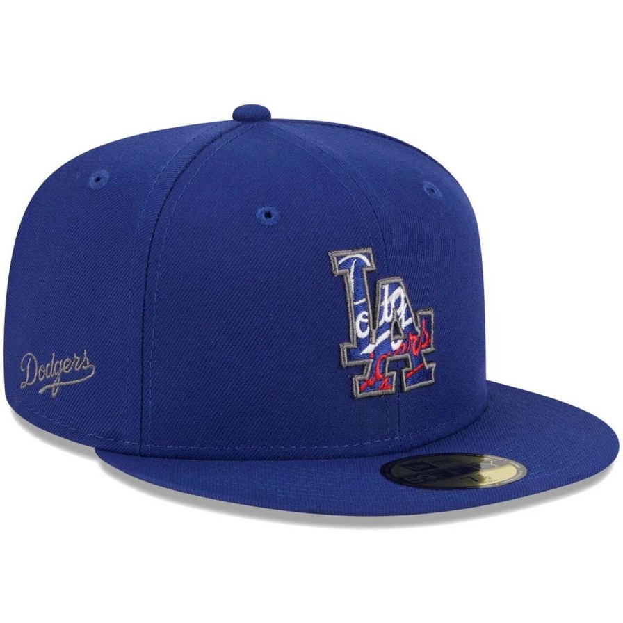 Los Angeles Dodgers Caps * | Men'S Los Angeles Dodgers New Era Royal Script Fill 59Fifty Fitted Hat