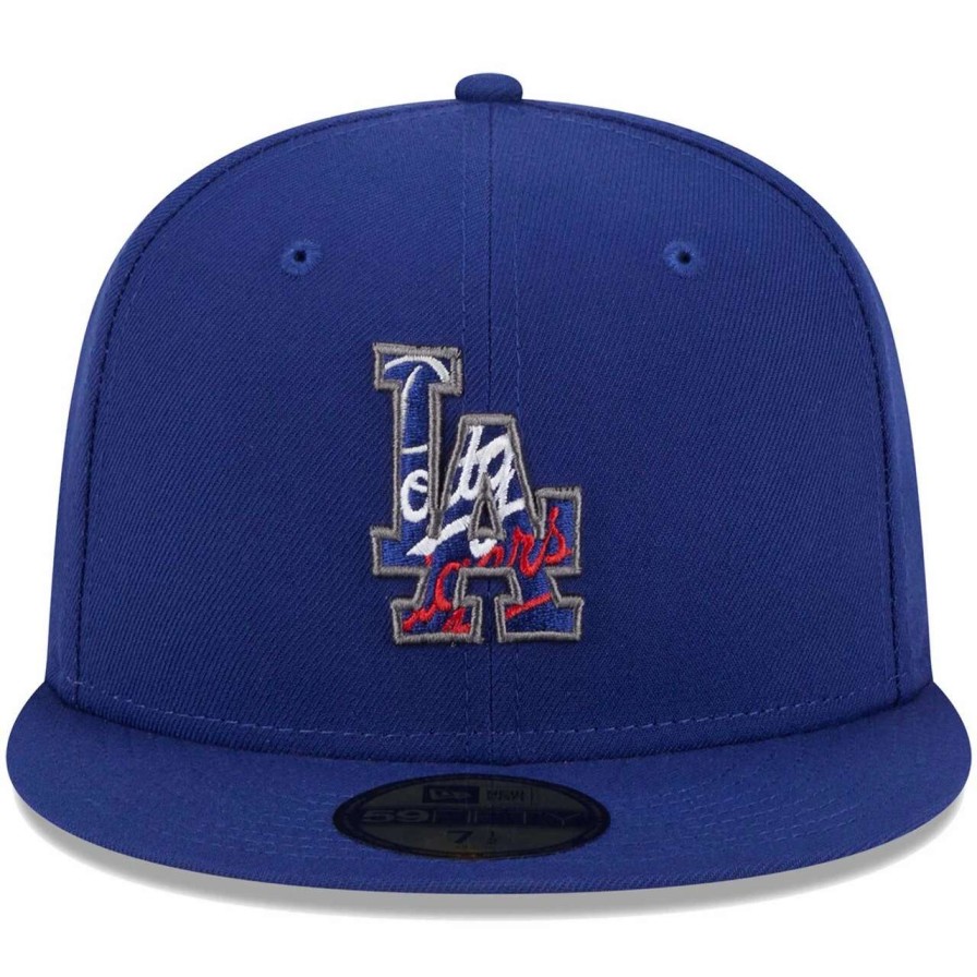 Los Angeles Dodgers Caps * | Men'S Los Angeles Dodgers New Era Royal Script Fill 59Fifty Fitted Hat