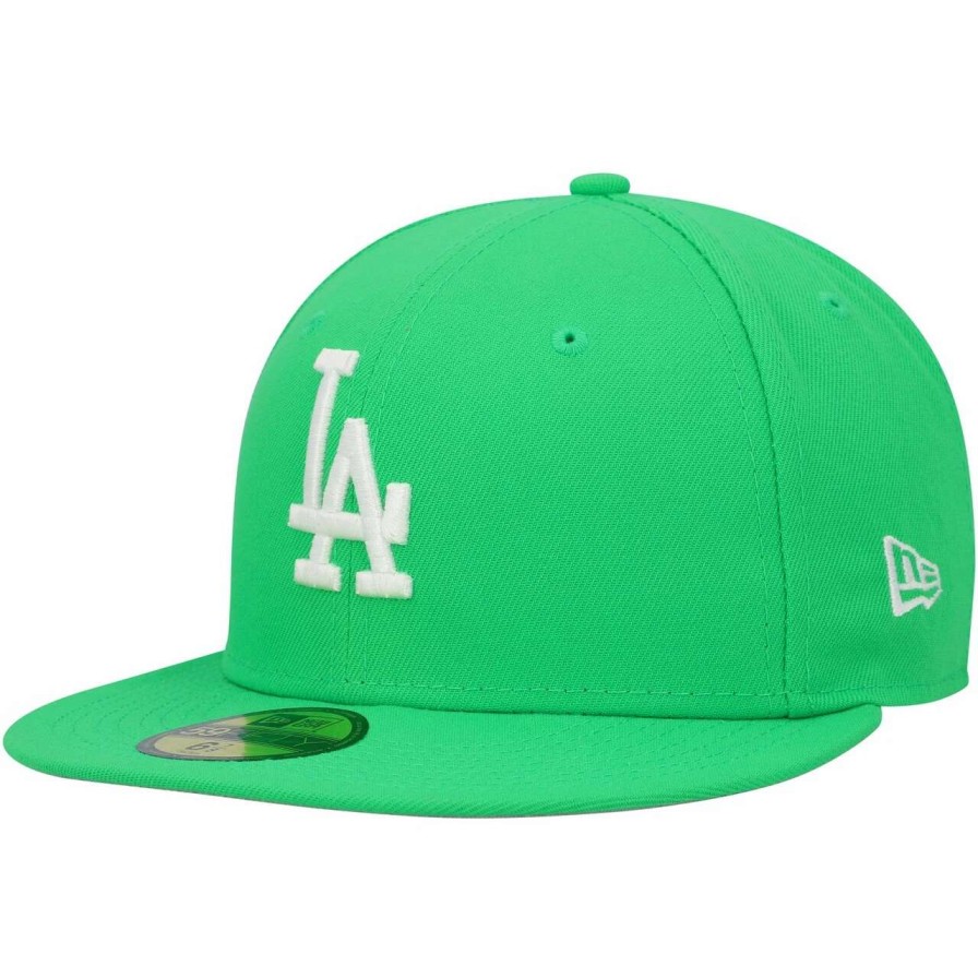 Los Angeles Dodgers Caps * | Men'S Los Angeles Dodgers New Era Green Logo 59Fifty Fitted Hat