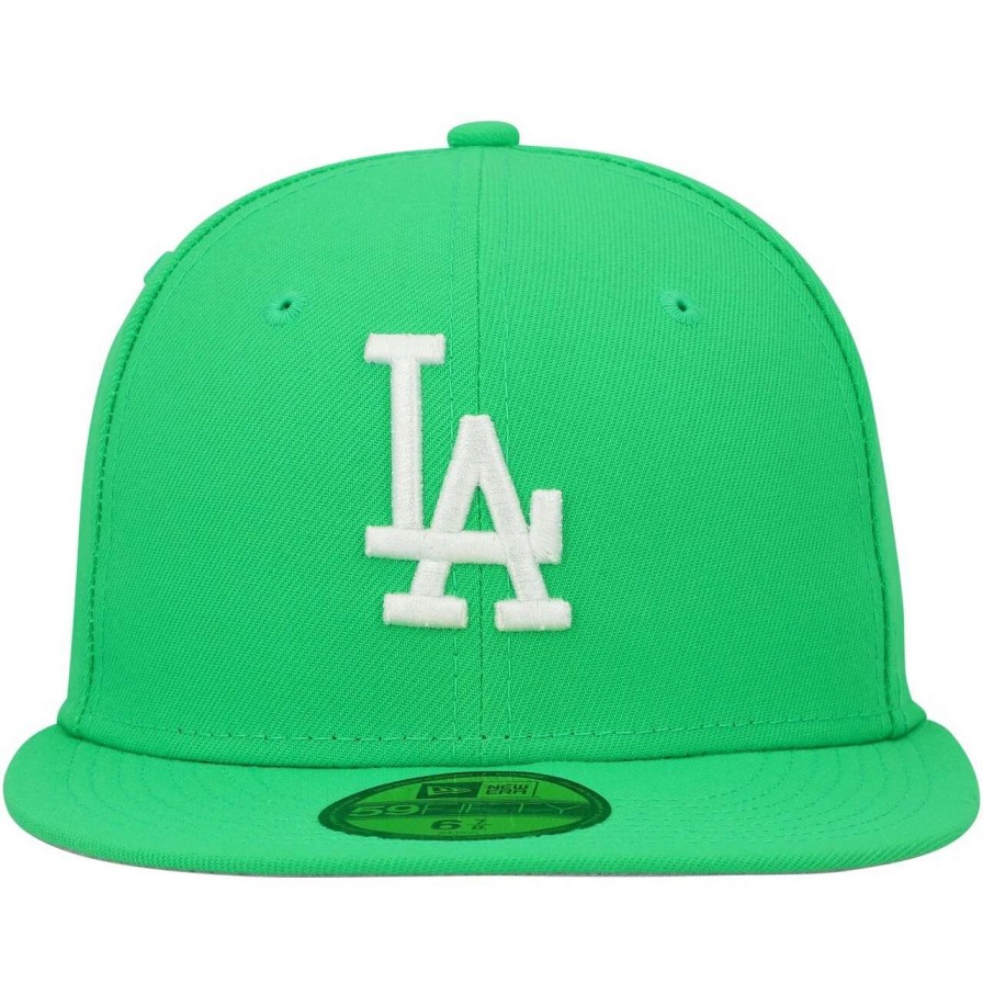 Los Angeles Dodgers Caps * | Men'S Los Angeles Dodgers New Era Green Logo 59Fifty Fitted Hat