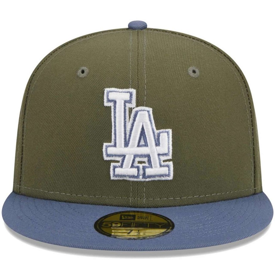 Los Angeles Dodgers Caps * | Men'S Los Angeles Dodgers New Era Olive/Blue 59Fifty Fitted Hat