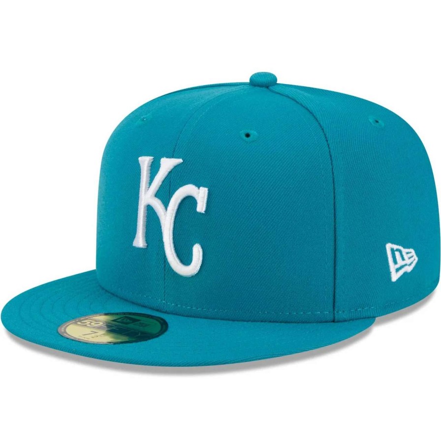 Kansas City Royals Caps * | Men'S Kansas City Royals New Era Turquoise 59Fifty Fitted Hat