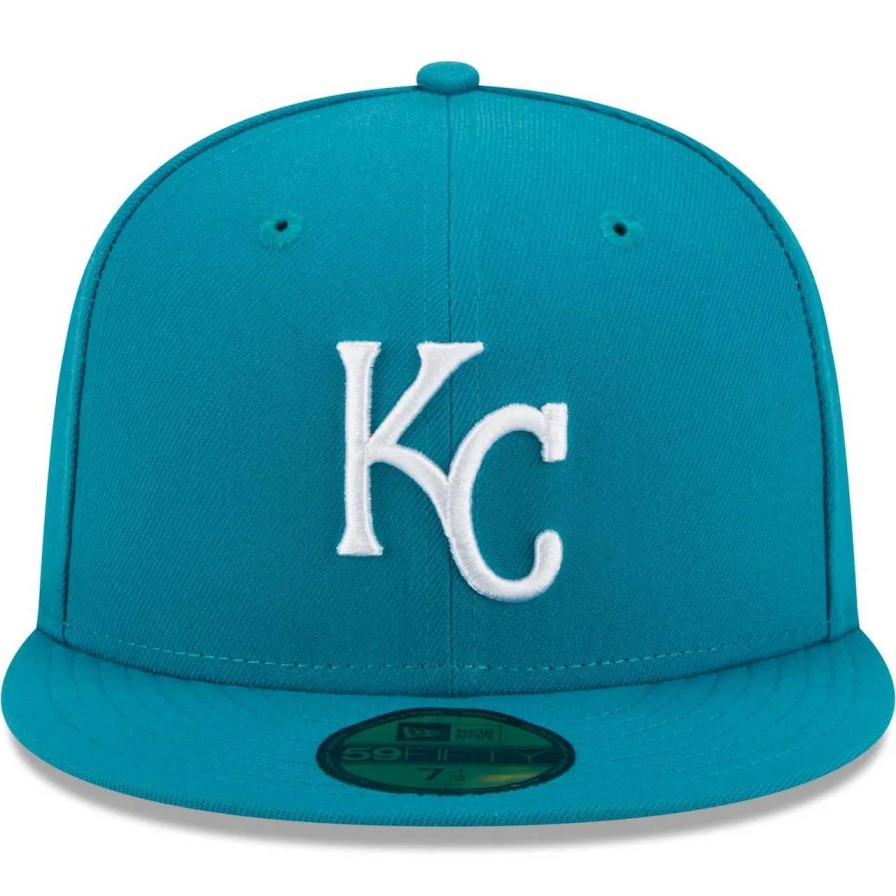 Kansas City Royals Caps * | Men'S Kansas City Royals New Era Turquoise 59Fifty Fitted Hat