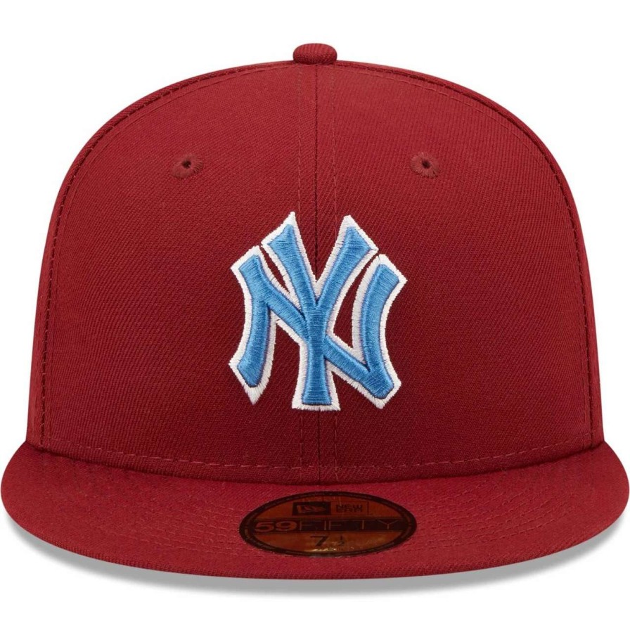 New York Yankees Caps * | Men'S New York Yankees New Era Cardinal 1999 World Series Air Force Blue Undervisor 59Fifty Fitted Hat