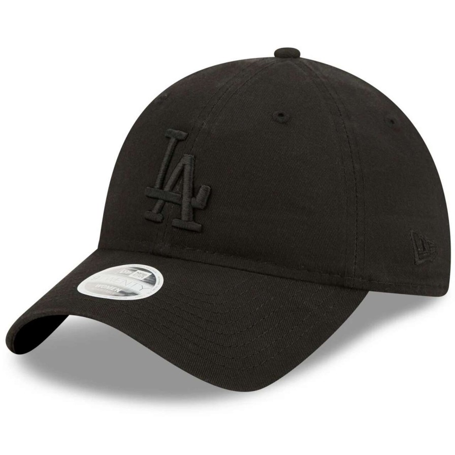 Los Angeles Dodgers Caps * | Women'S Los Angeles Dodgers New Era Black On Black Core Classic Ii 9Twenty Adjustable Hat