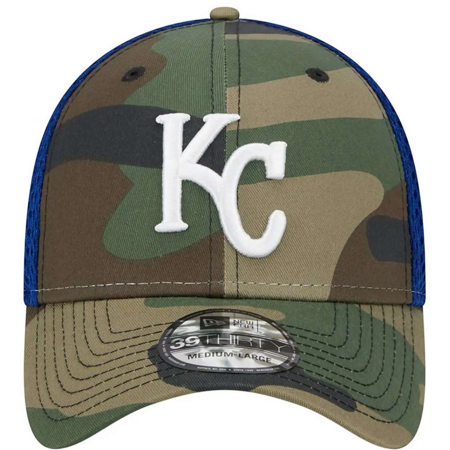 Kansas City Royals Caps * | Men'S Kansas City Royals New Era Camo Team Neo 39Thirty Flex Hat