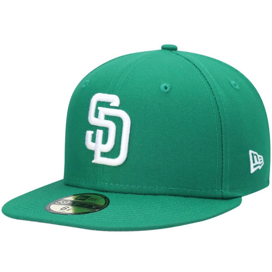 San Diego Padres Caps * | Men'S San Diego Padres New Era Kelly Green White Logo 59Fifty Fitted Hat