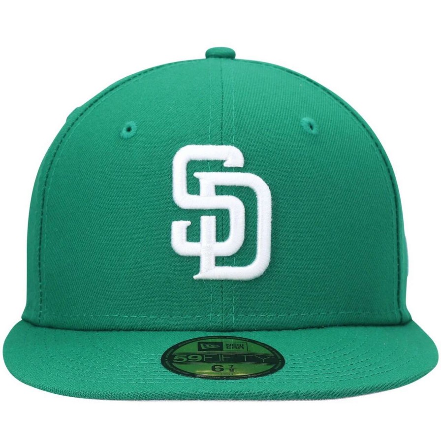 San Diego Padres Caps * | Men'S San Diego Padres New Era Kelly Green White Logo 59Fifty Fitted Hat