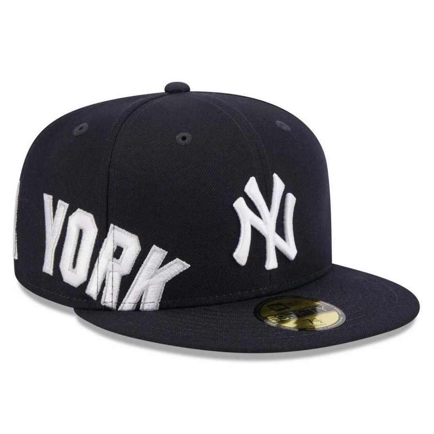 New York Yankees Caps * | Men'S New York Yankees New Era Navy Arch 59Fifty Fitted Hat