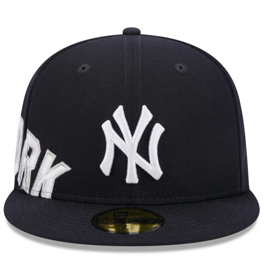 New York Yankees Caps * | Men'S New York Yankees New Era Navy Arch 59Fifty Fitted Hat