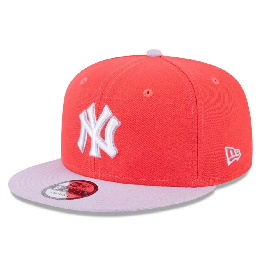 New York Yankees Caps * | Men'S New York Yankees New Era Red/Purple Spring Basic Two-Tone 9Fifty Snapback Hat