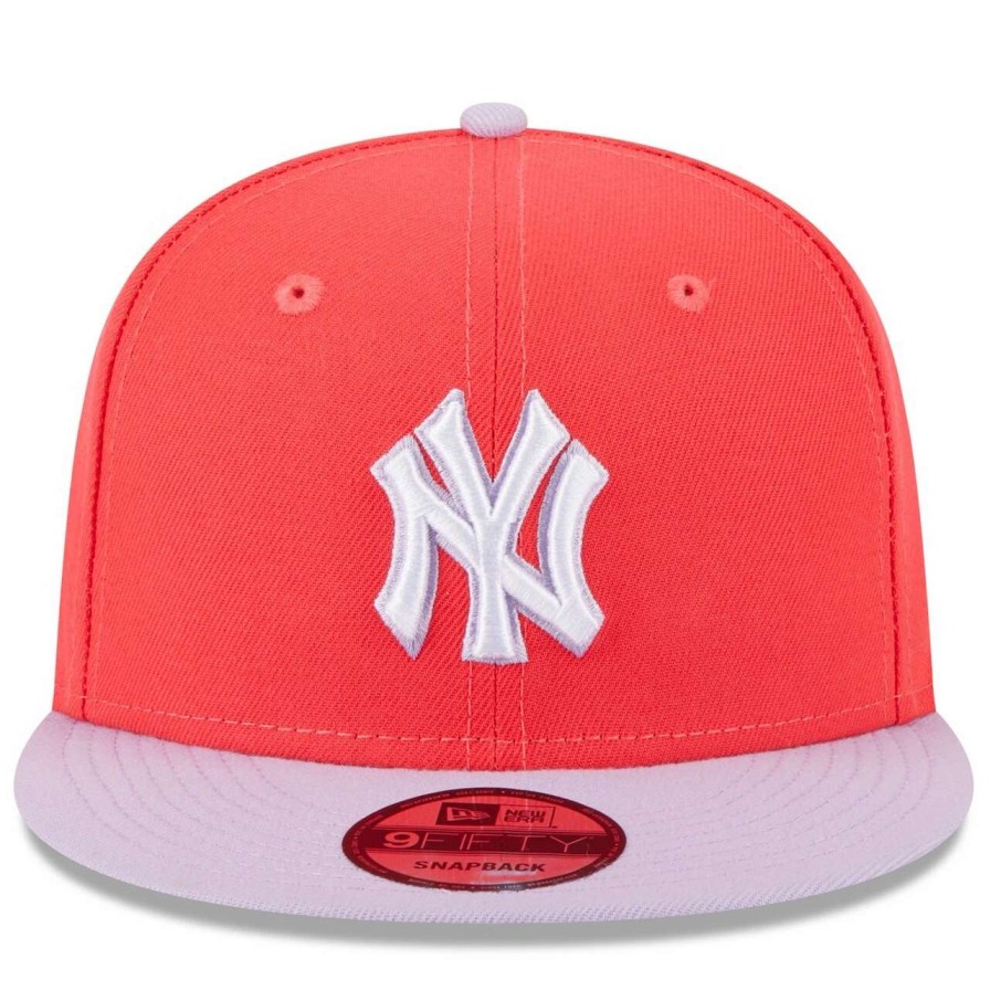 New York Yankees Caps * | Men'S New York Yankees New Era Red/Purple Spring Basic Two-Tone 9Fifty Snapback Hat