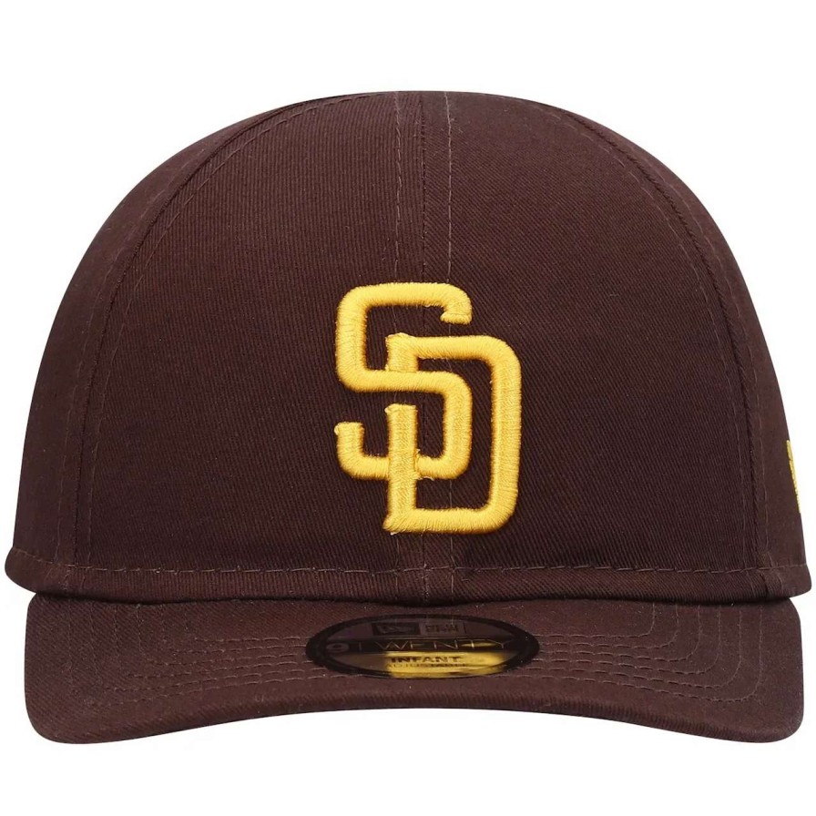 San Diego Padres Caps * | Newborn & Infant San Diego Padres New Era Brown My First 9Twenty Stretch Fit Hat