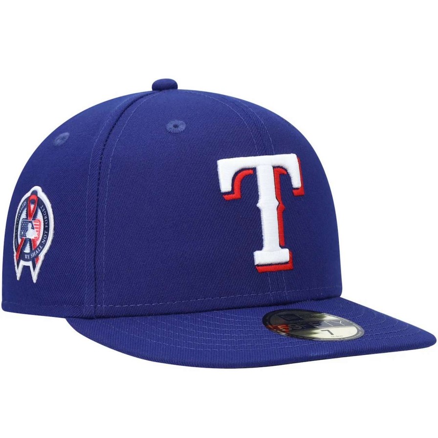 Texas Rangers Caps * | Men'S Texas Rangers New Era Royal 9/11 Memorial Side Patch 59Fifty Fitted Hat