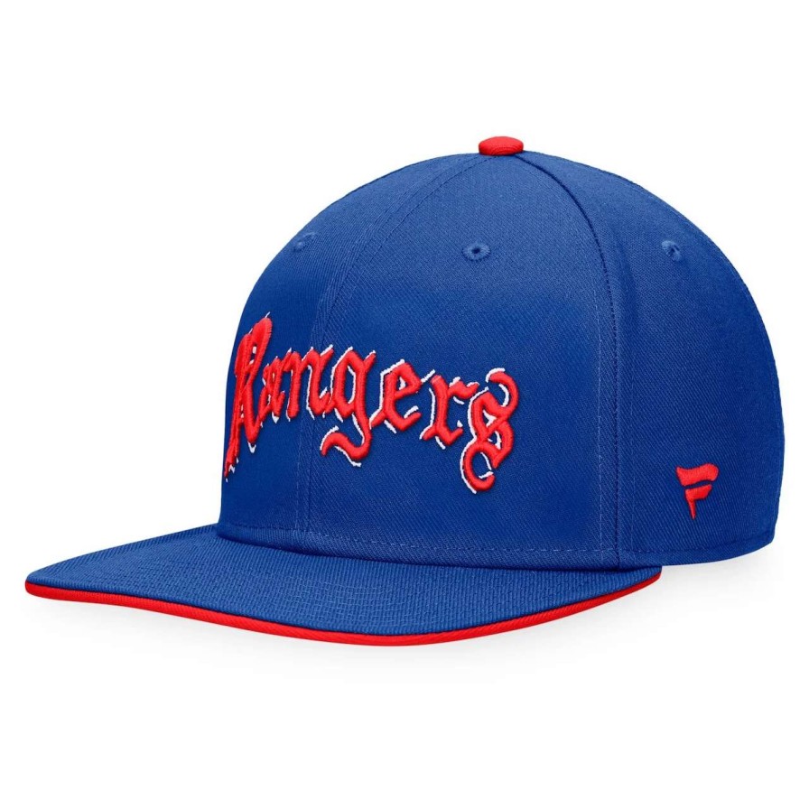 Texas Rangers Caps * | Men'S Texas Rangers Fanatics Branded Royal Iconic Old English Snapback Hat