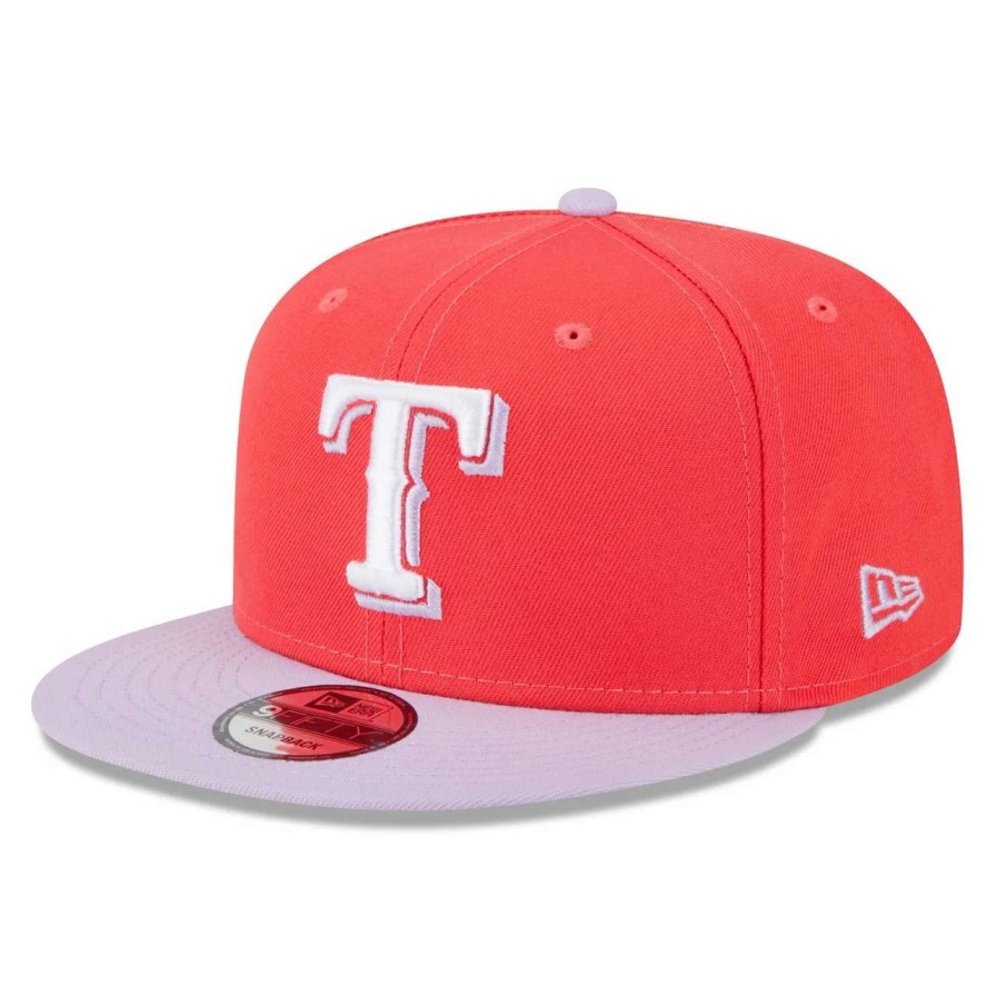 Texas Rangers Caps * | Men'S Texas Rangers New Era Red/Purple Spring Basic Two-Tone 9Fifty Snapback Hat