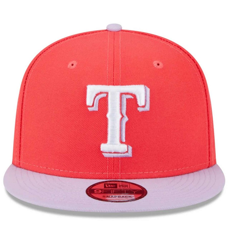 Texas Rangers Caps * | Men'S Texas Rangers New Era Red/Purple Spring Basic Two-Tone 9Fifty Snapback Hat