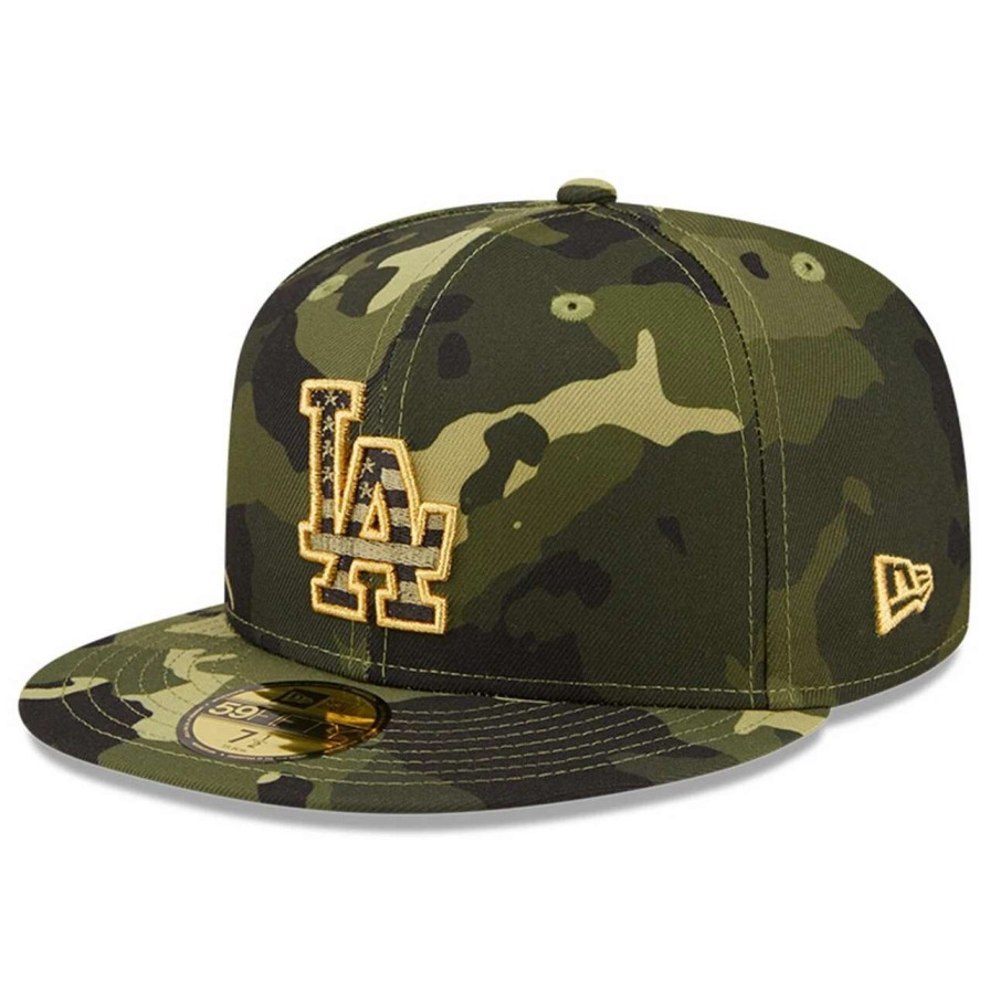 Los Angeles Dodgers Caps * | Men'S Los Angeles Dodgers New Era Camo 2022 Armed Forces Day On-Field 59Fifty Fitted Hat