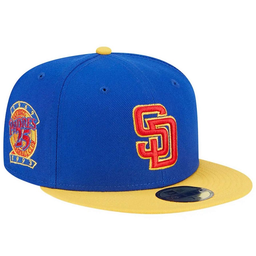 San Diego Padres Caps * | Men'S San Diego Padres New Era Royal/Yellow Empire 59Fifty Fitted Hat