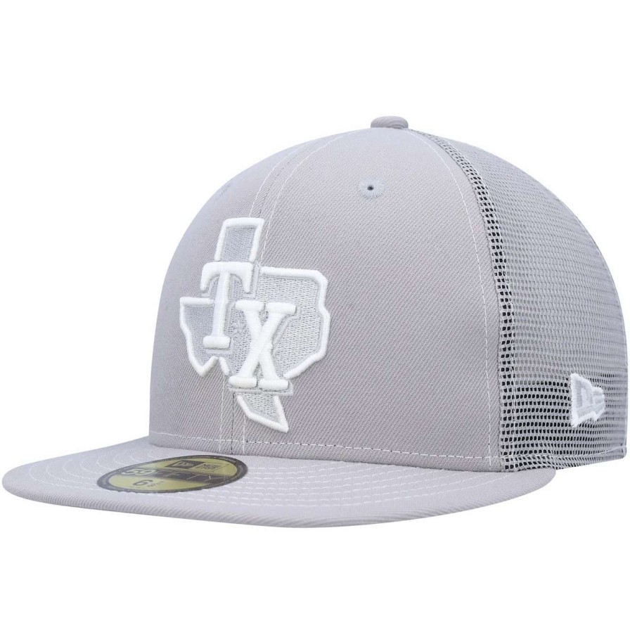 Texas Rangers Caps * | Men'S Texas Rangers New Era Gray 2023 On-Field Batting Practice 59Fifty Fitted Hat